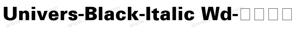 Univers-Black-Italic Wd字体转换